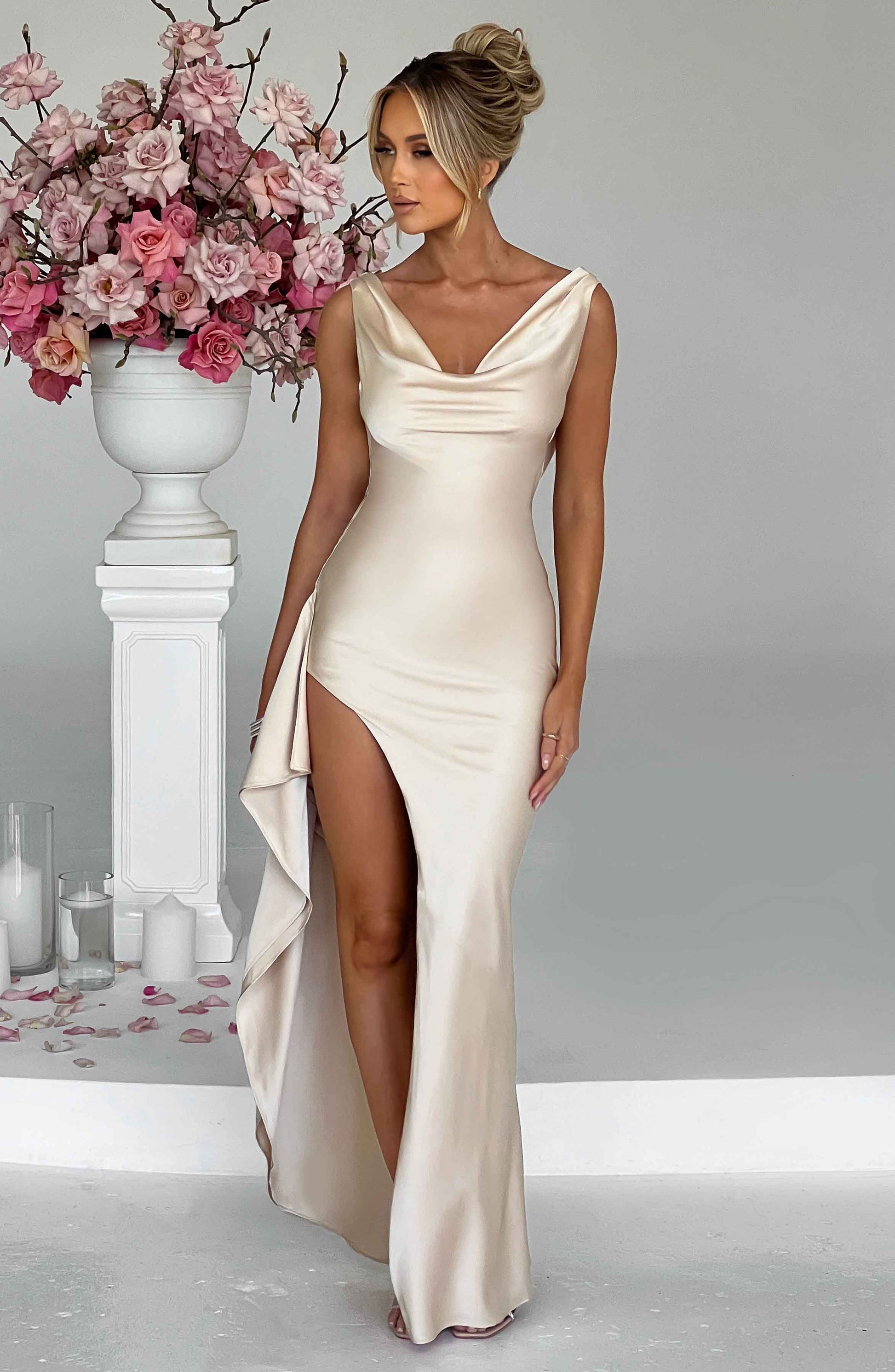 Marilyn Maxi Dress - Champagne - Dress - DINIBLO 