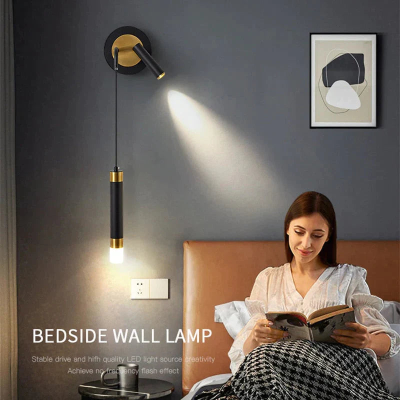 Minimalist Creative Luxury  Bedroom bedside wall lamp with spotlight - Wall Lamp - DINIBLO 