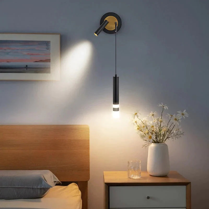 Minimalist Creative Luxury  Bedroom bedside wall lamp with spotlight - Wall Lamp - DINIBLO 