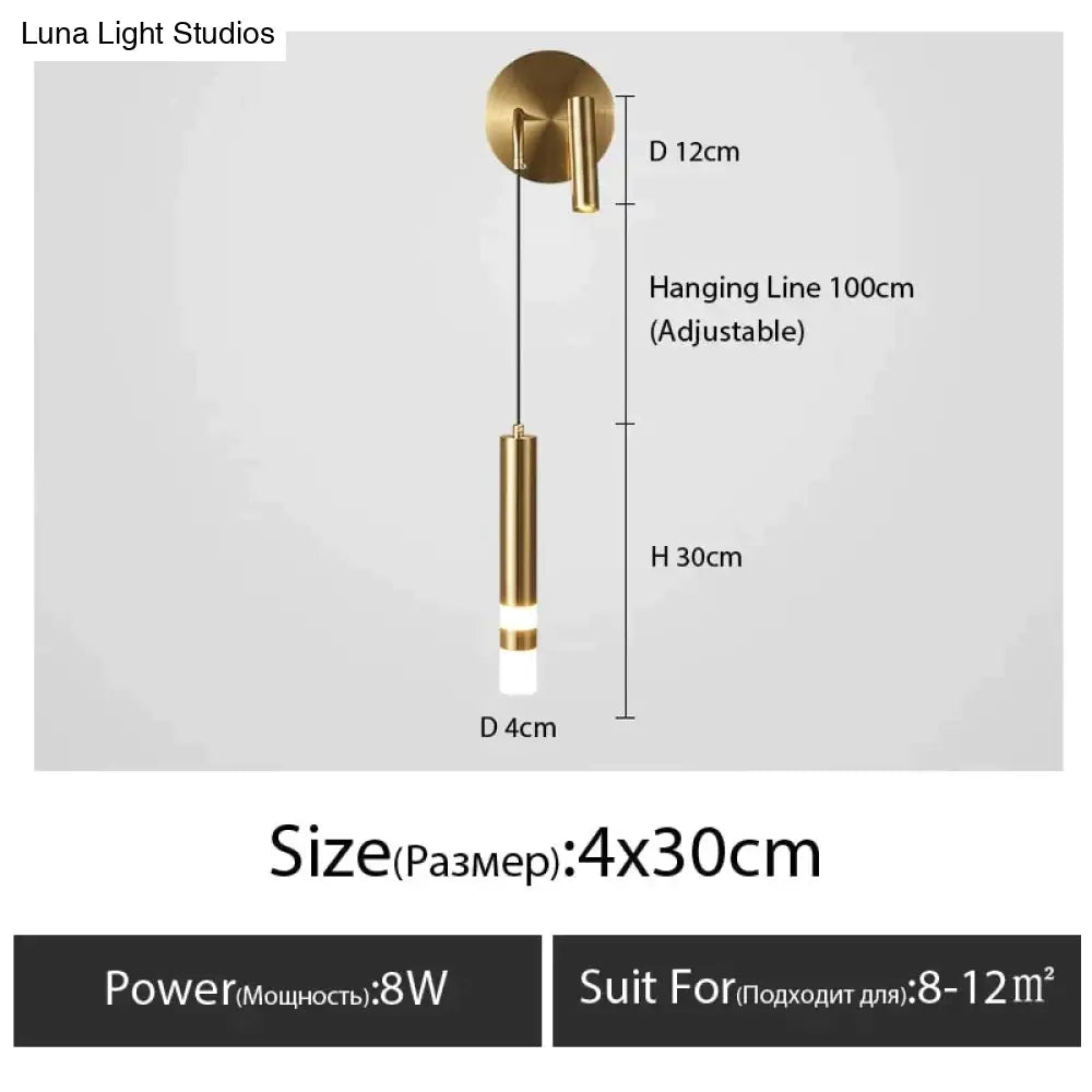 Minimalist Creative Luxury  Bedroom bedside wall lamp with spotlight - Wall Lamp - DINIBLO 