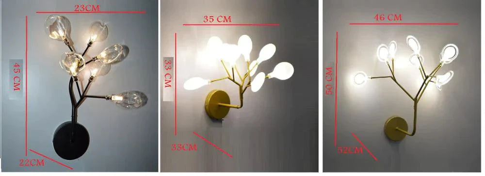 Modern firefly Tree Branch LED Wall Light for Bedroom Study Room - Wall Light - DINIBLO 