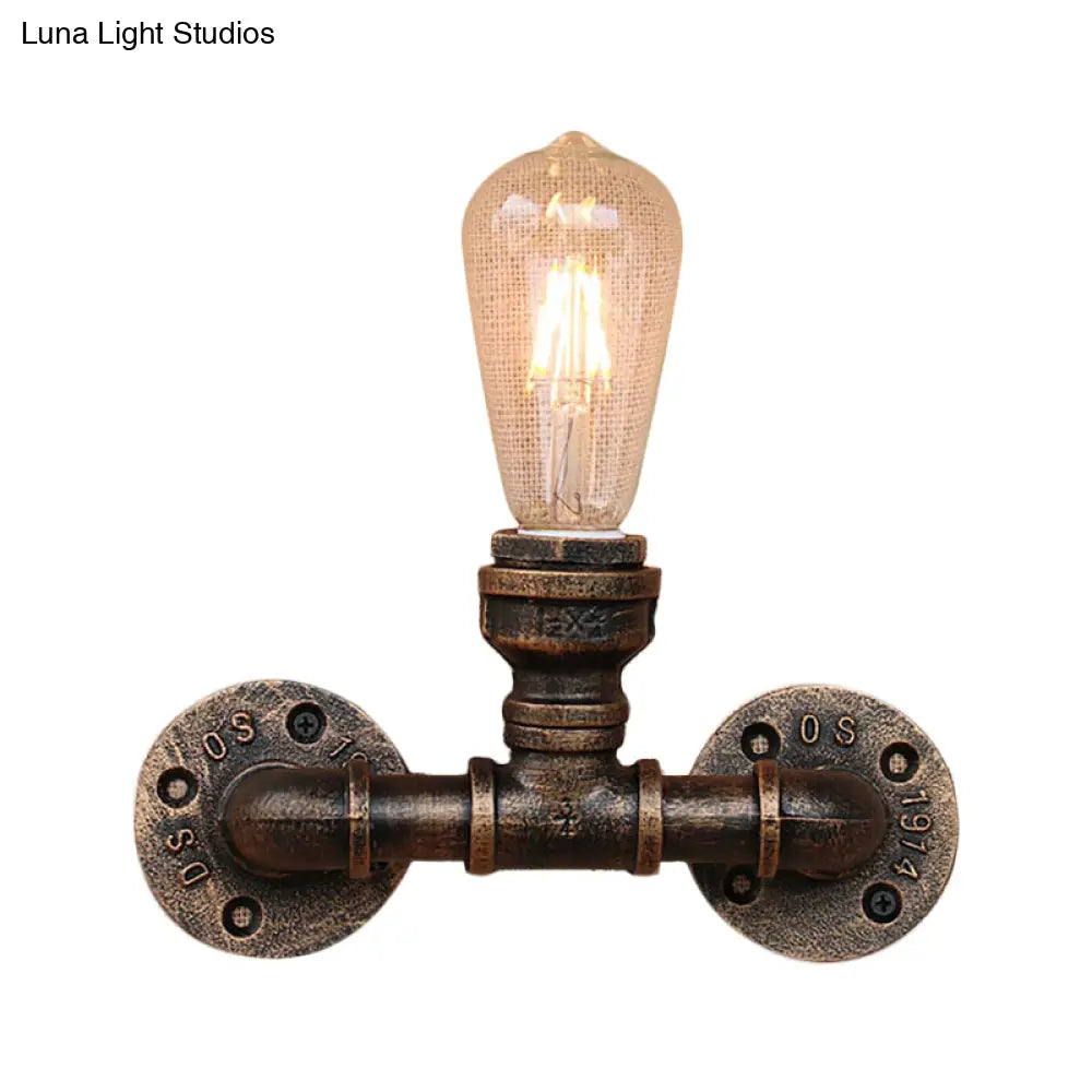 Modern Industrial 1/3-Light Wrought Iron Wall Lamp in Bronze for Kitchen, Wall Mounted -  - DINIBLO 