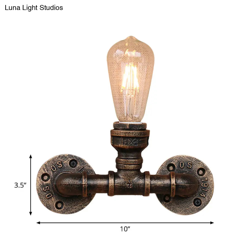 Modern Industrial 1/3-Light Wrought Iron Wall Lamp in Bronze for Kitchen, Wall Mounted -  - DINIBLO 