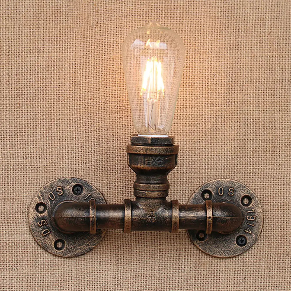 Modern Industrial 1/3-Light Wrought Iron Wall Lamp in Bronze for Kitchen, Wall Mounted -  - DINIBLO 