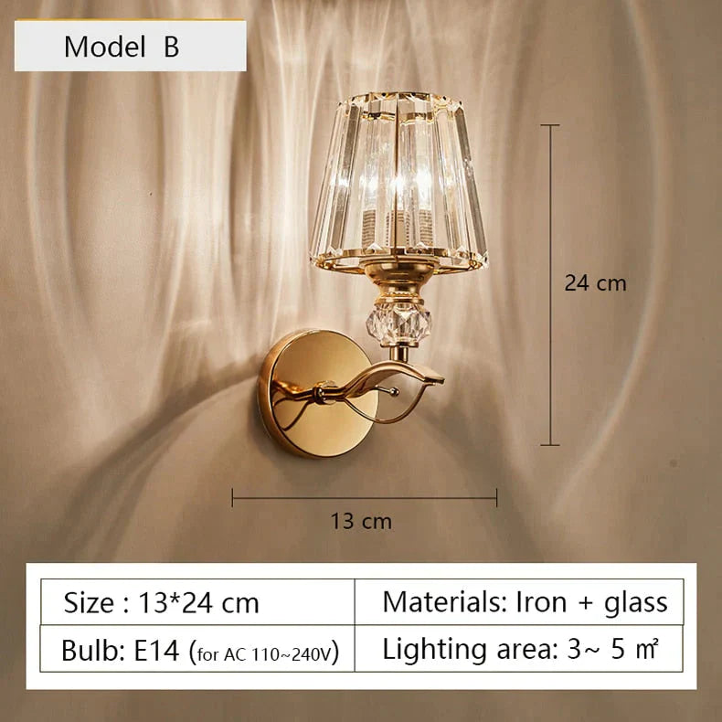 Modern Minimalist Wall Lamp with Glass Shade for Bedside Lighting Living Room Lighting - Wall Light - DINIBLO 