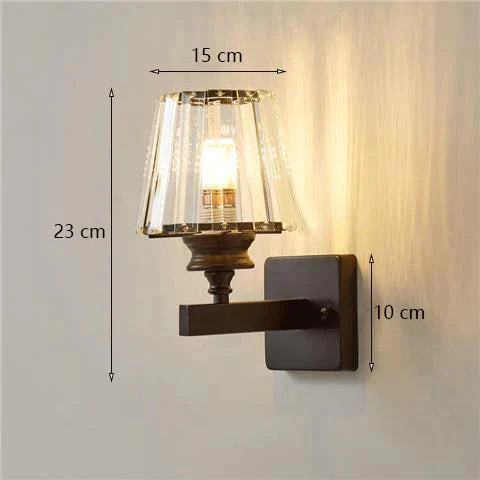 Modern Minimalist Wall Lamp with Glass Shade for Bedside Lighting Living Room Lighting - Wall Light - DINIBLO 