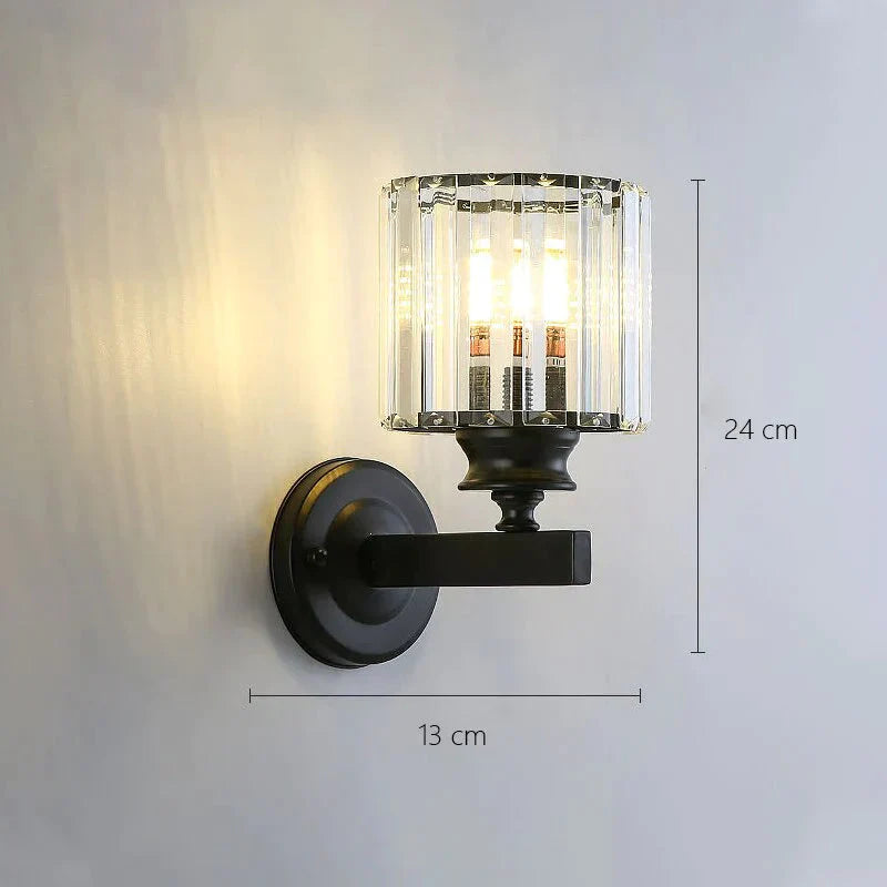 Modern Minimalist Wall Lamp with Glass Shade for Bedside Lighting Living Room Lighting - Wall Light - DINIBLO 