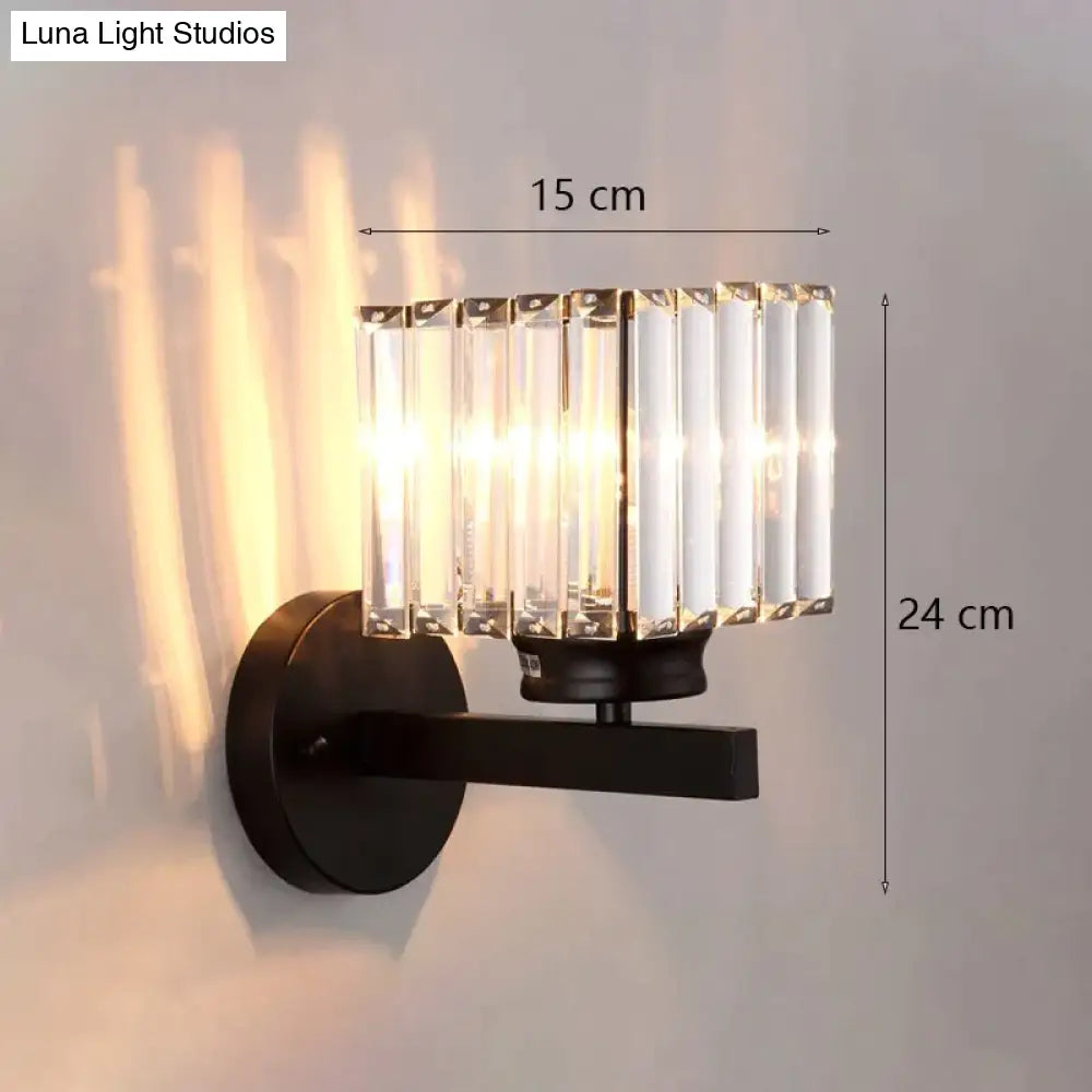 Modern Minimalist Wall Lamp with Glass Shade for Bedside Lighting Living Room Lighting