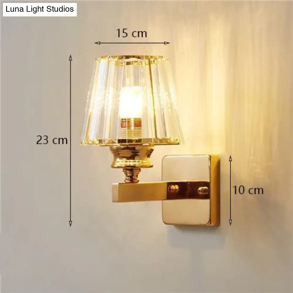 Modern Minimalist Wall Lamp with Glass Shade for Bedside Lighting Living Room Lighting