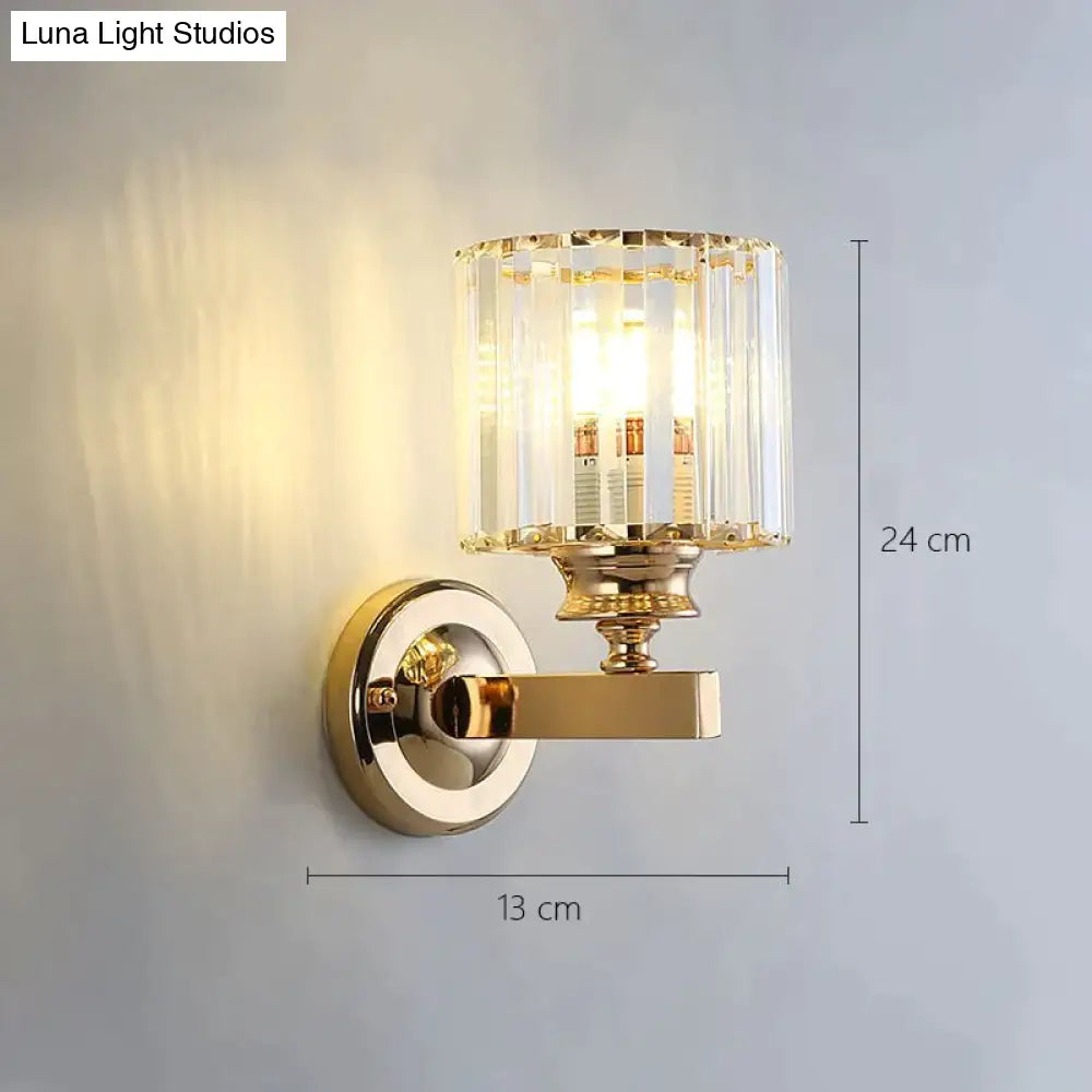 Modern Minimalist Wall Lamp with Glass Shade for Bedside Lighting Living Room Lighting