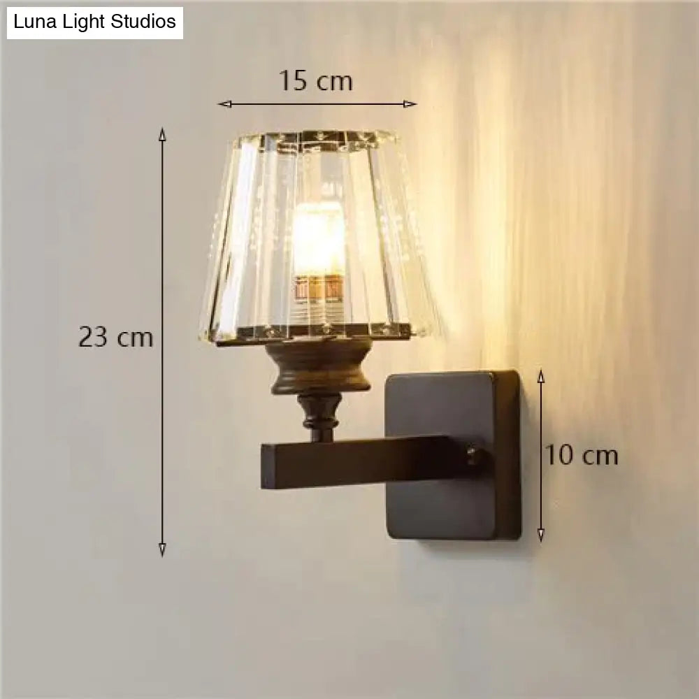 Modern Minimalist Wall Lamp with Glass Shade for Bedside Lighting Living Room Lighting - Wall Light - DINIBLO 