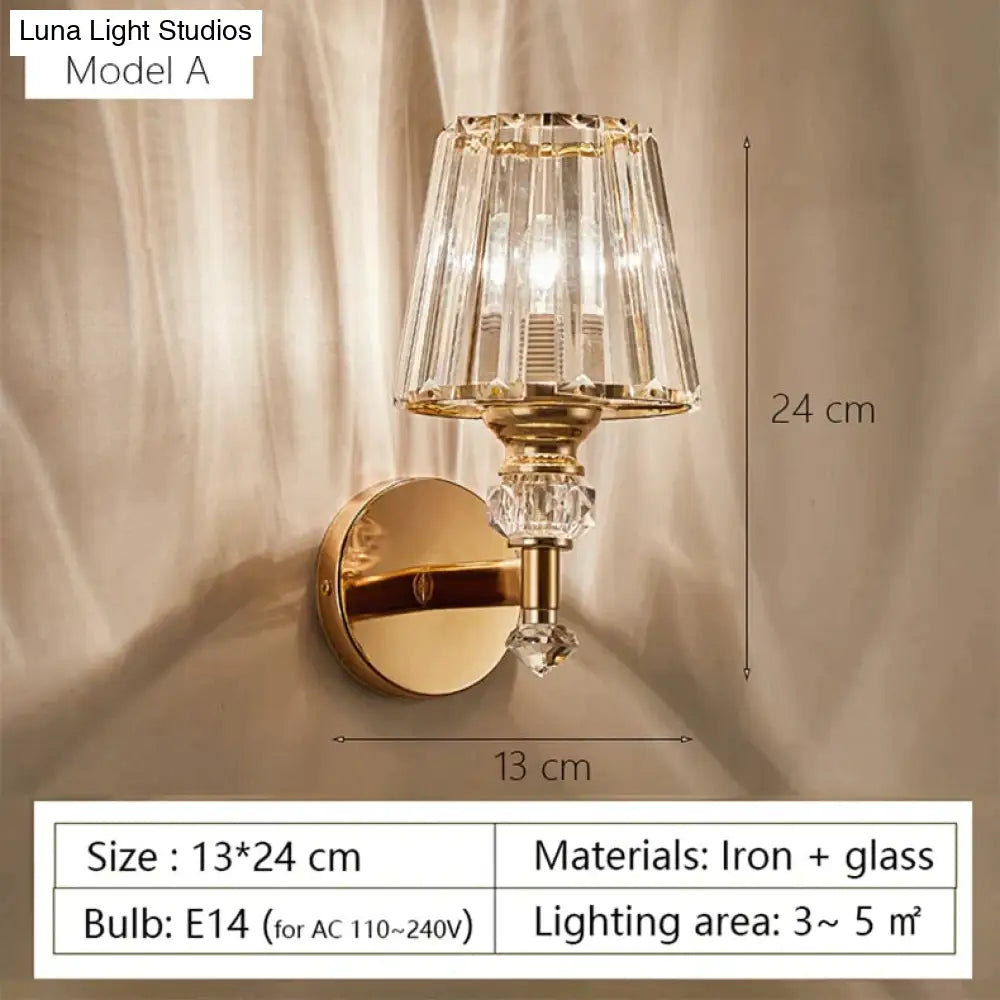 Modern Minimalist Wall Lamp with Glass Shade for Bedside Lighting Living Room Lighting - Wall Light - DINIBLO 