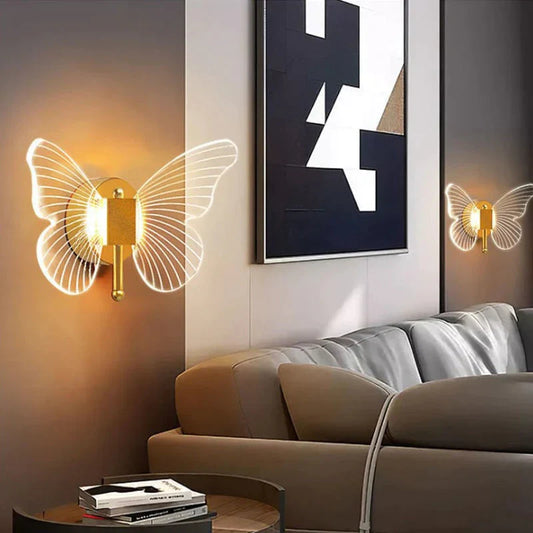 Modern Nordic All Copper Led  Butterfly Wall Lamp - wall Lamp - DINIBLO 