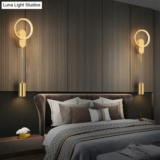 Modern Nordic LED Wall Lamp For Bedroom Black/Gold - Wall Light - DINIBLO 