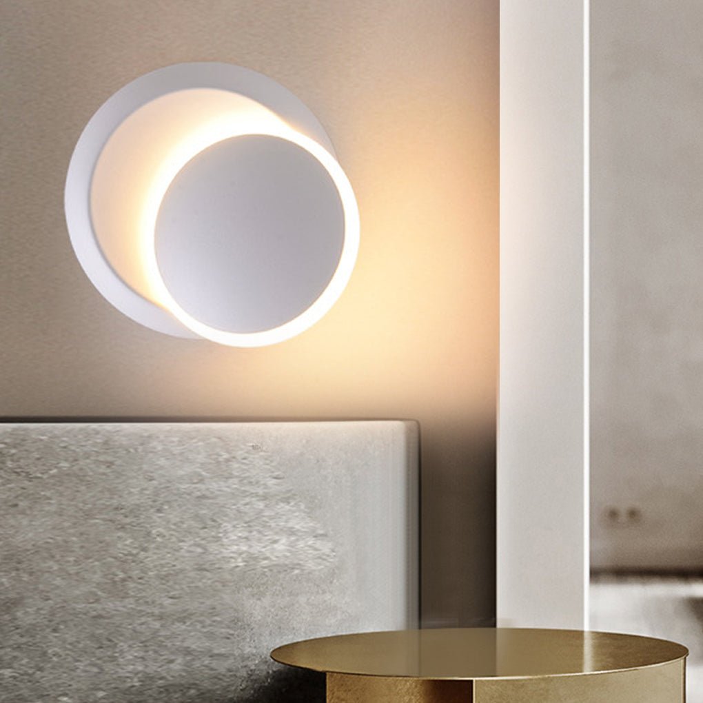 Nordic Minimalist LED Rotatable Round Wall Lights for Living Room Dining Room Cafe - Lighting > Wall Lights > Wall sconces - DINIBLO 