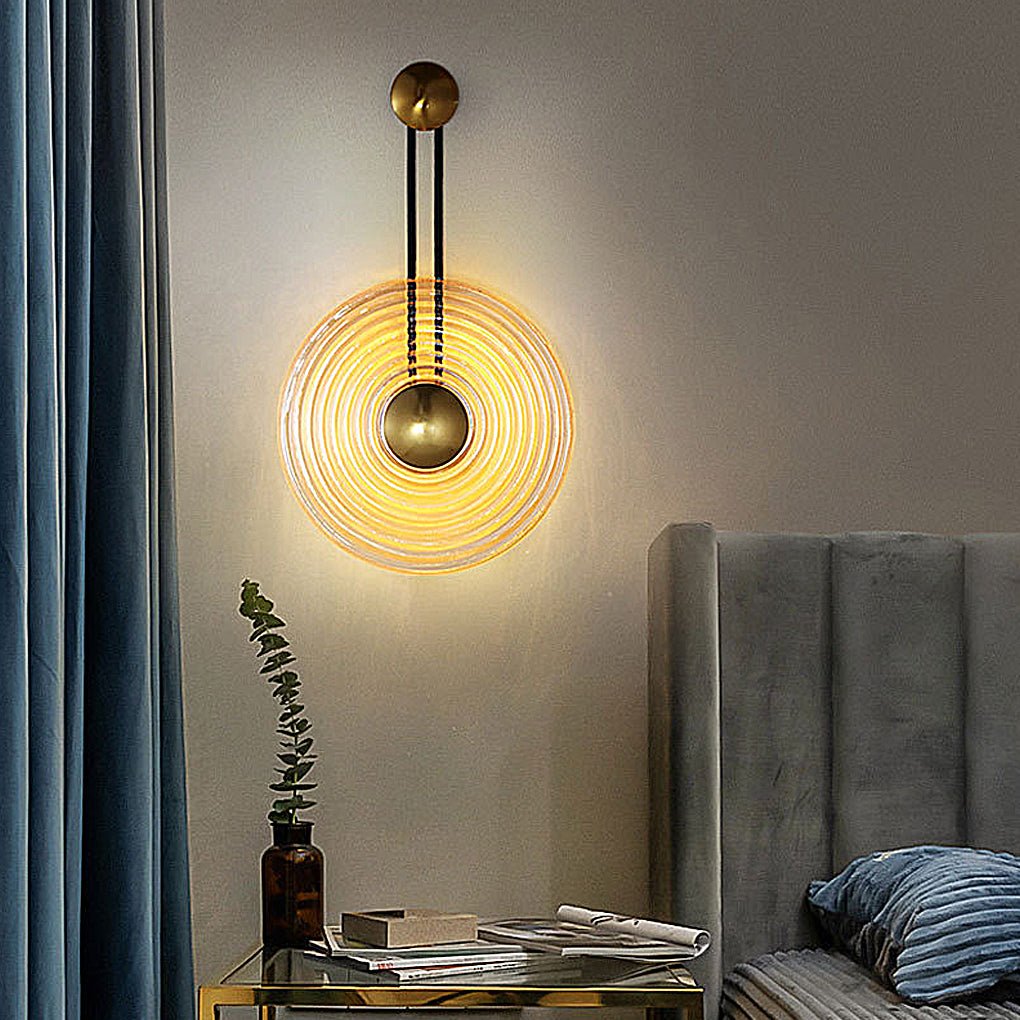 Nordic Unique Corrugated Ripple Glass Ins Aisle Bedside Decorative LED Wall Lamp - Lighting > Wall Lights > Wall sconces - DINIBLO 