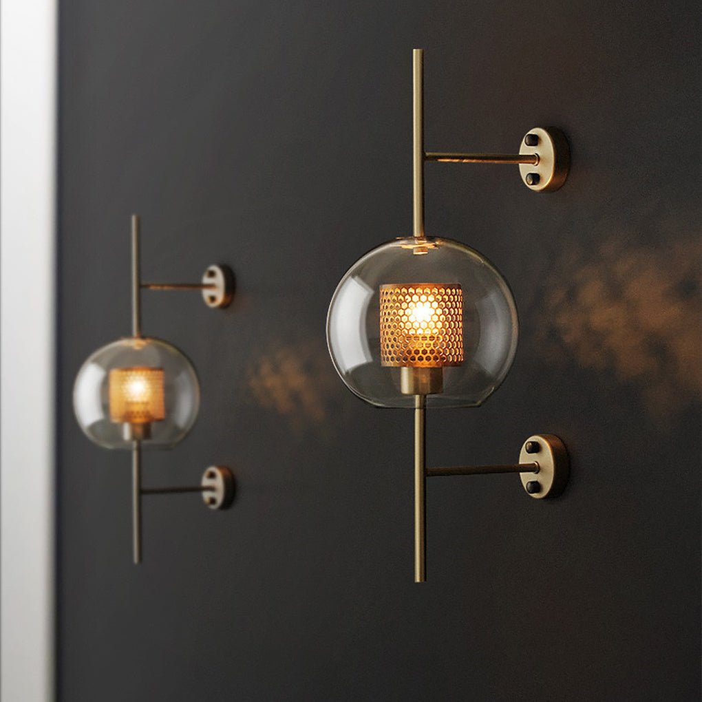 Personalized Creative Retro Industrial Style Corridor Bronze Glass Tank Wall Sconces - Lighting > Wall Lights > Wall sconces - DINIBLO 