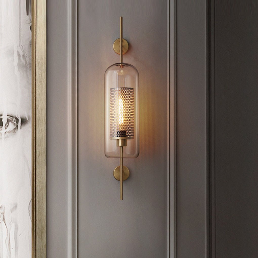 Personalized Creative Retro Industrial Style Corridor Bronze Glass Tank Wall Sconces - Lighting > Wall Lights > Wall sconces - DINIBLO 