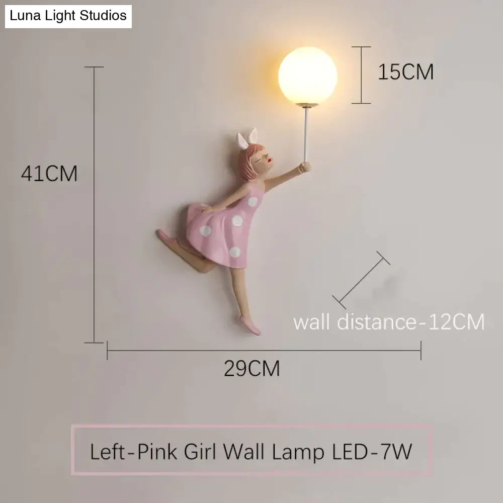 Pink Girl Wall Lamp for Princess Room Girls Room - Wall Lamp - DINIBLO 