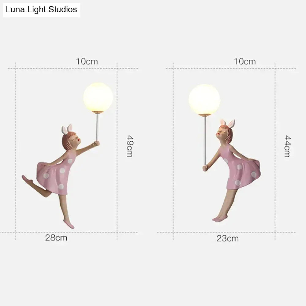 Pink Girl Wall Lamp for Princess Room Girls Room - Wall Lamp - DINIBLO 