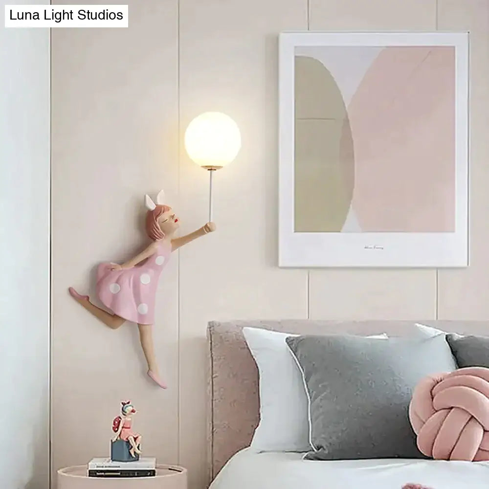 Pink Girl Wall Lamp for Princess Room Girls Room - Wall Lamp - DINIBLO 