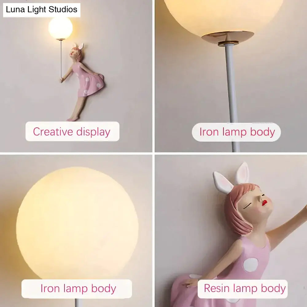 Pink Girl Wall Lamp for Princess Room Girls Room - Wall Lamp - DINIBLO 