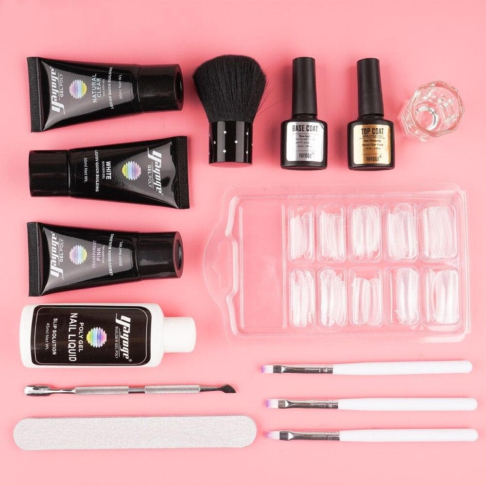 Poly Gel Nail Kit for Perfect Nails - Beauty And Personal Care - DINIBLO 