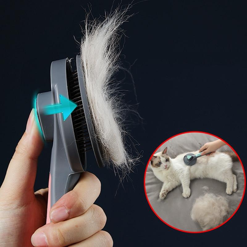 Pet Hair Remover Grooming Slicker Brush - Pet Combs & Brushes - DINIBLO 