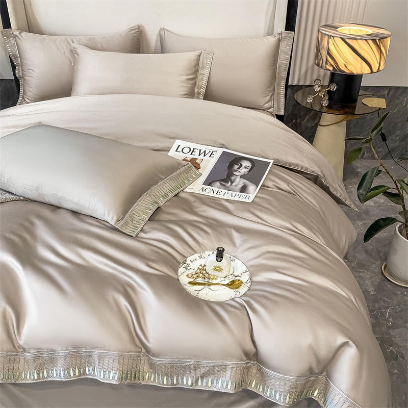 Cream Duvet Cover Set - Bed - DINIBLO 