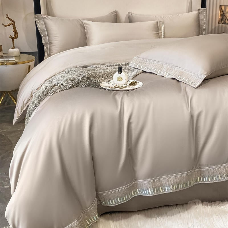 Cream Duvet Cover Set - Bed - DINIBLO 