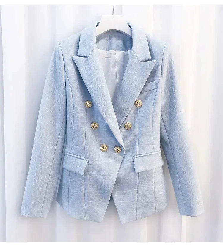 The Priscilla Slim Fit Blazer - Powder Blue -  - DINIBLO 