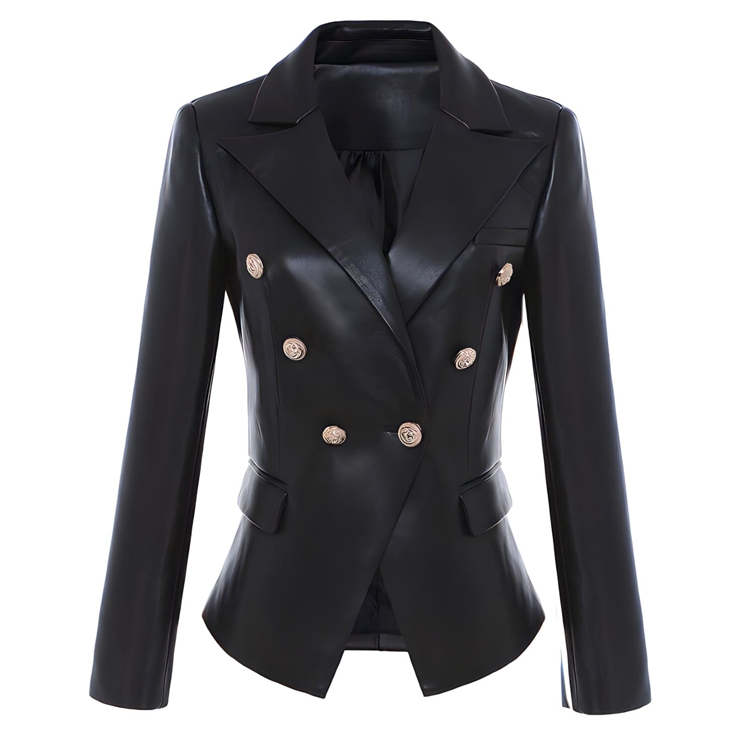 The Katerina Faux Leather Blazer -  - DINIBLO 