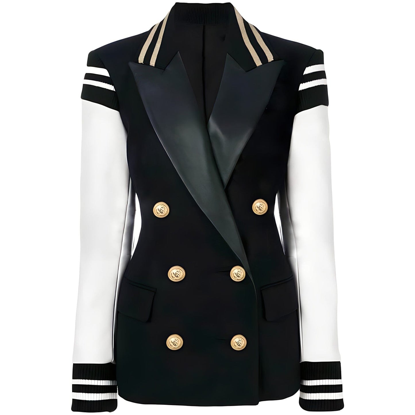 The Felicity Faux Leather Varsity Blazer -  - DINIBLO 