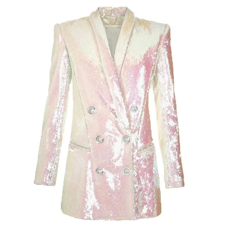 The Pearl Sequin Long Tail Blazer -  - DINIBLO 