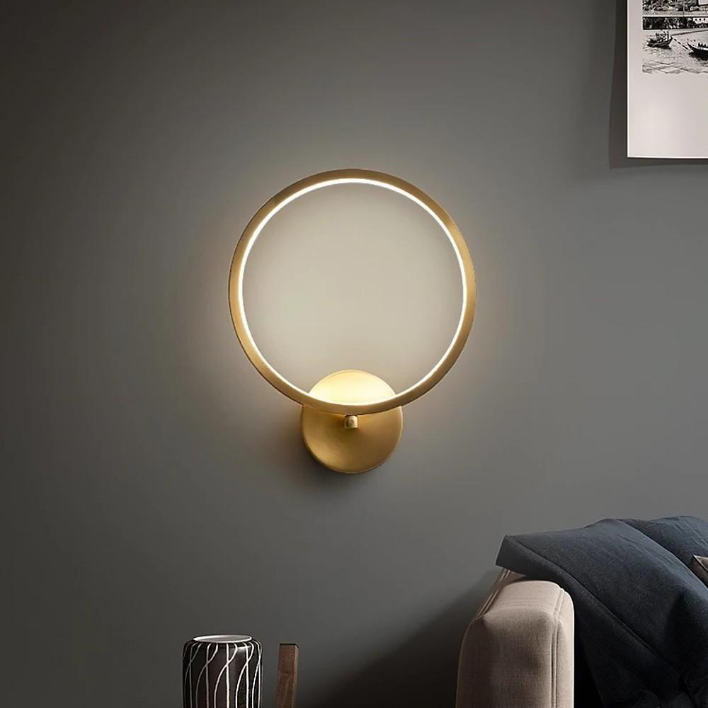 3-light Circular Copper LED Modern Flush Mount Lighting Ceiling Lights - Lighting > Ceiling lights > Semi-flush mount lighting - DINIBLO 