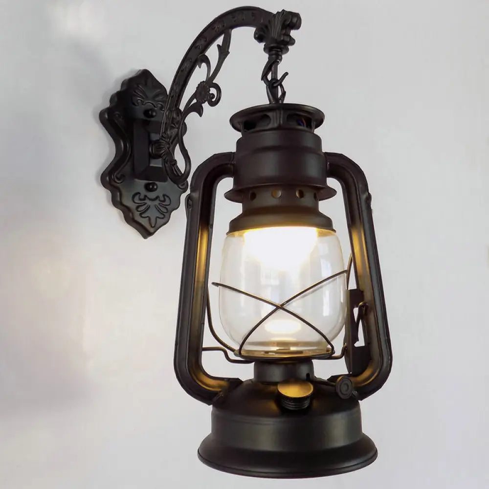 Retro Lantern Style Iron Wall Light - 1-Light Corridor Kerosene Fixture -  - DINIBLO 