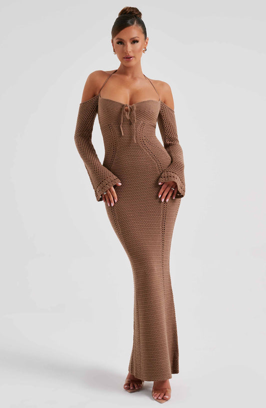 Samariah Maxi Dress - Chocolate - Dress - DINIBLO 