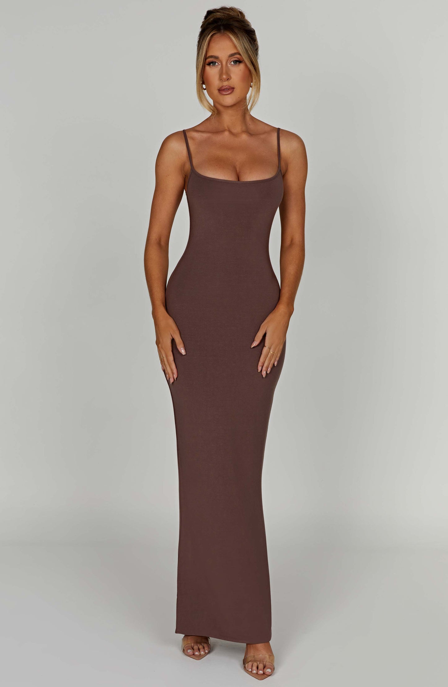 Saskia Maxi Dress - Chocolate - Dress - DINIBLO 