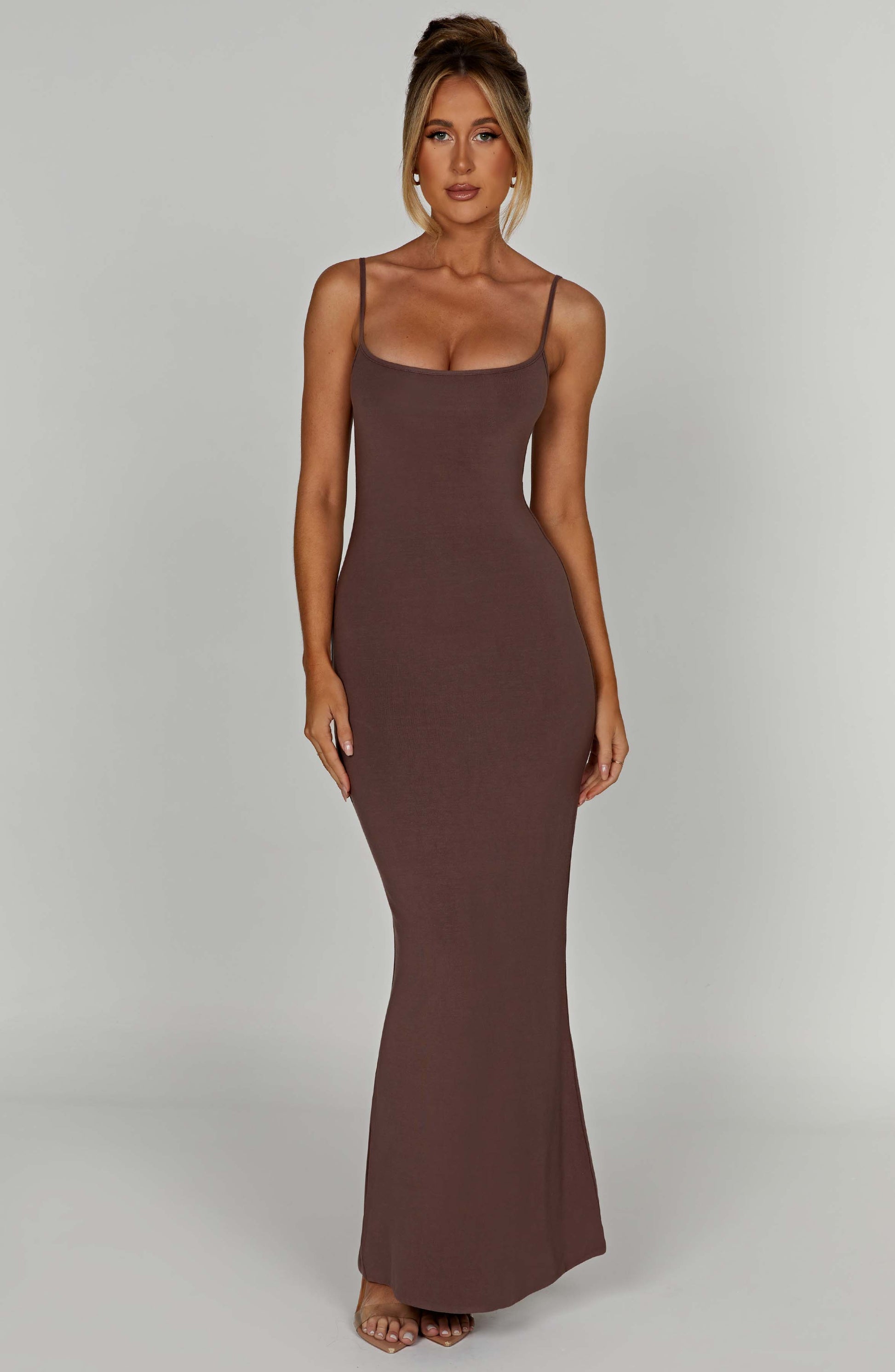 Saskia Maxi Dress - Chocolate - Dress - DINIBLO 