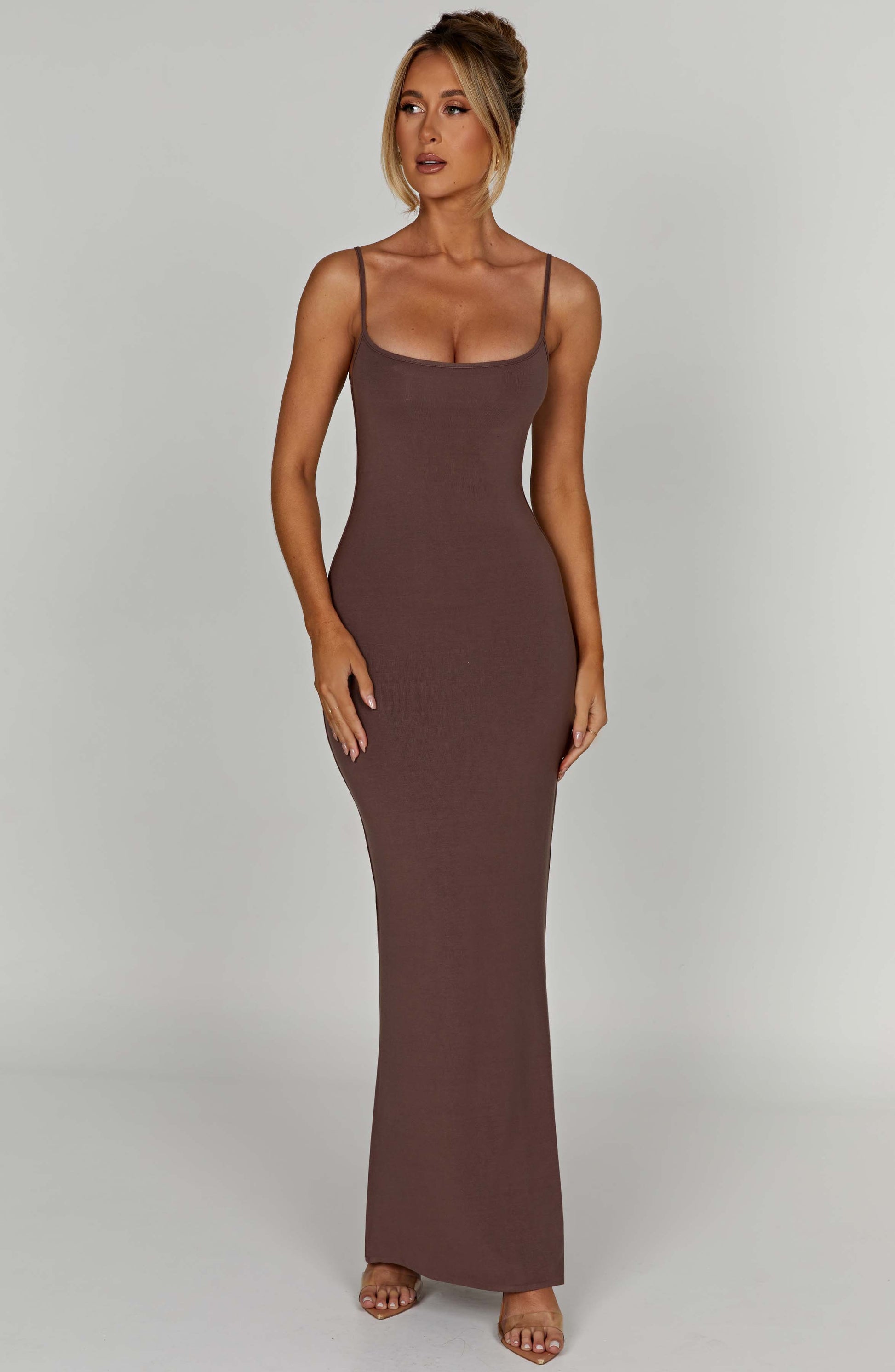 Saskia Maxi Dress - Chocolate - Dress - DINIBLO 