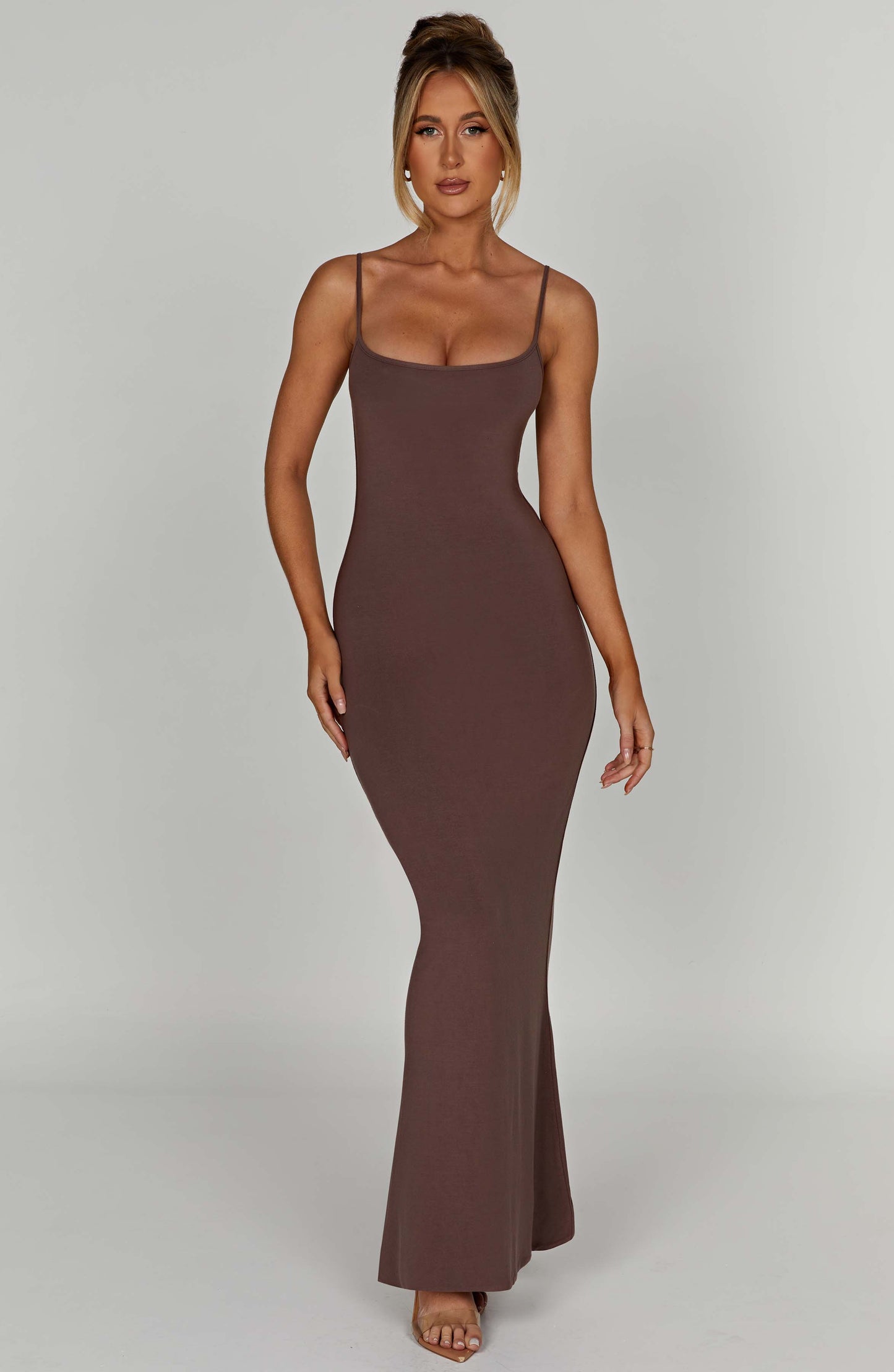 Saskia Maxi Dress - Chocolate - Dress - DINIBLO 