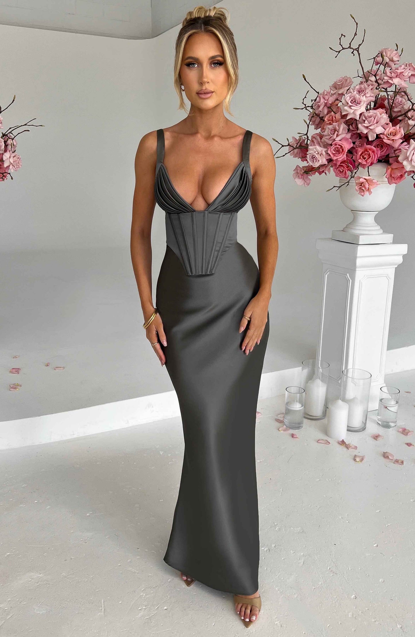 Shae Maxi Dress - Charcoal - Dress - DINIBLO 