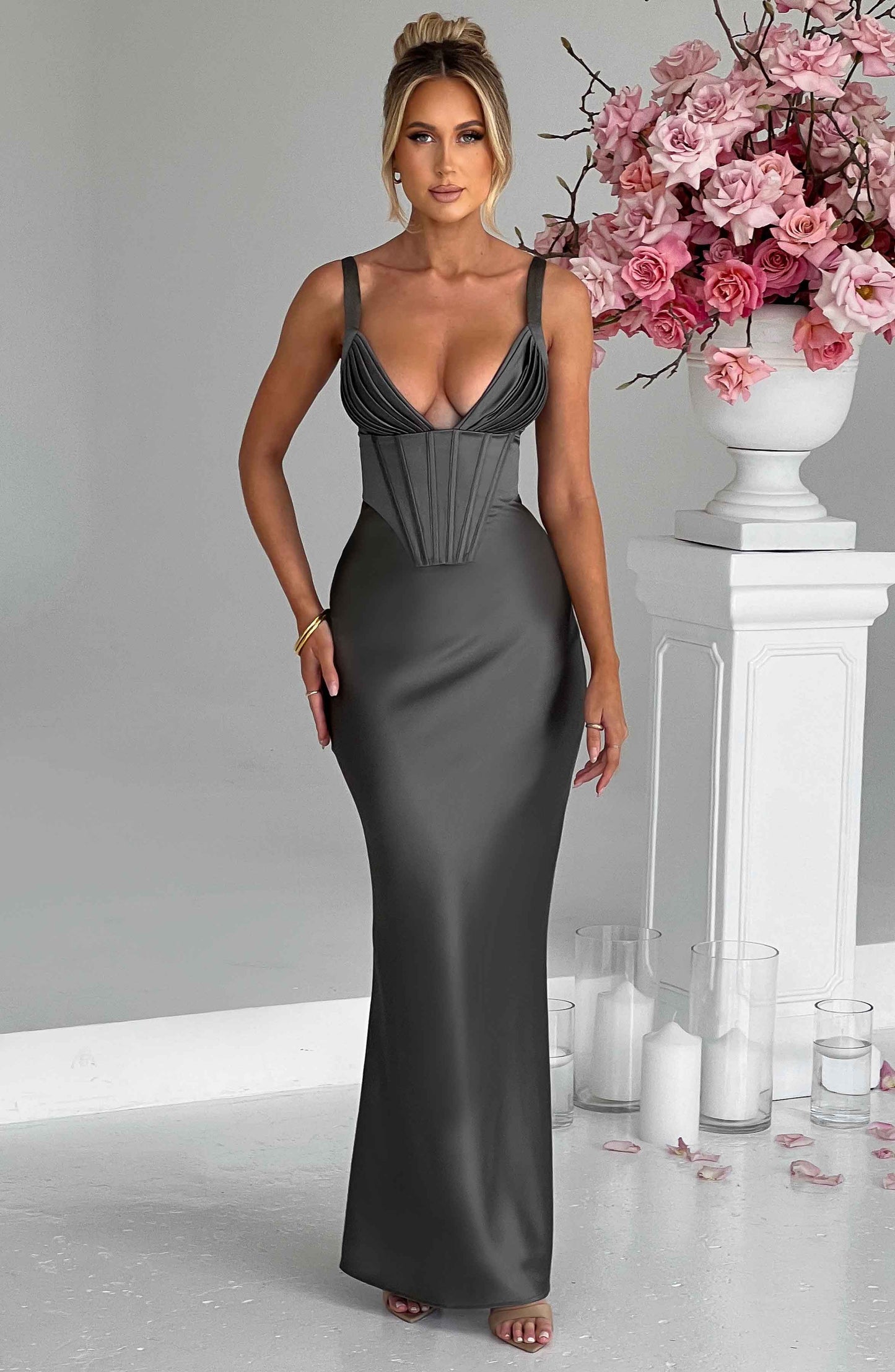 Shae Maxi Dress - Charcoal - Dress - DINIBLO 