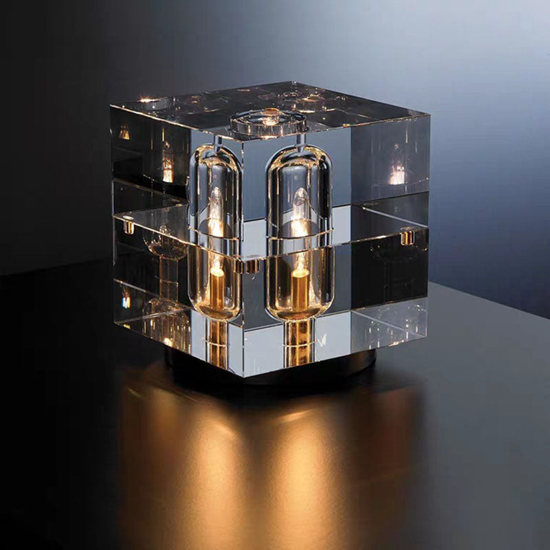 Square Crystal Table Lamp - LAMP - DINIBLO 