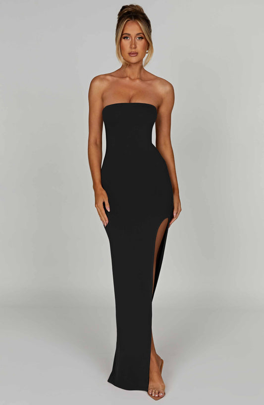 Teyana Maxi Dress - Black - Dress - DINIBLO 