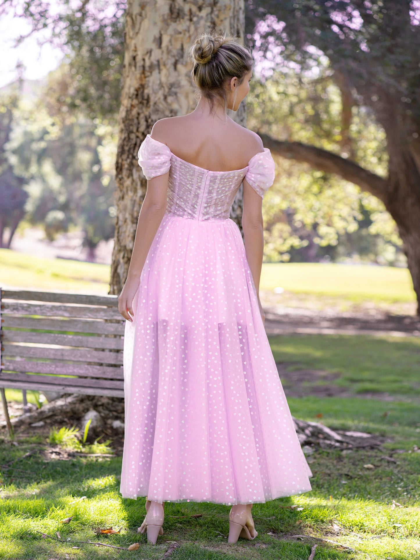 Sweetheat Neck Maxi Length Tulle Prom Dress - Prom Dresses - DINIBLO 