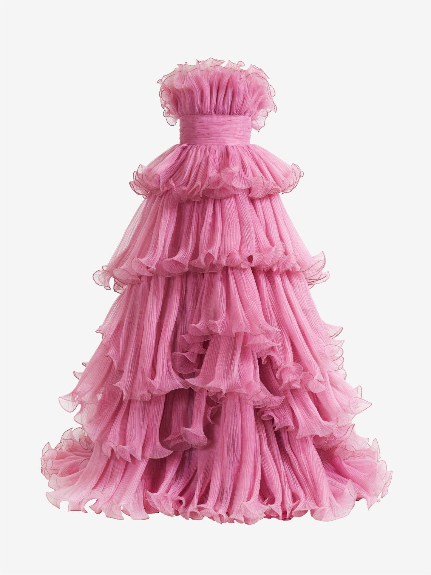 Vanessa |Strapless A-Line Tiered Crinkled Tulle Prom Dress - Prom Dress - DINIBLO 