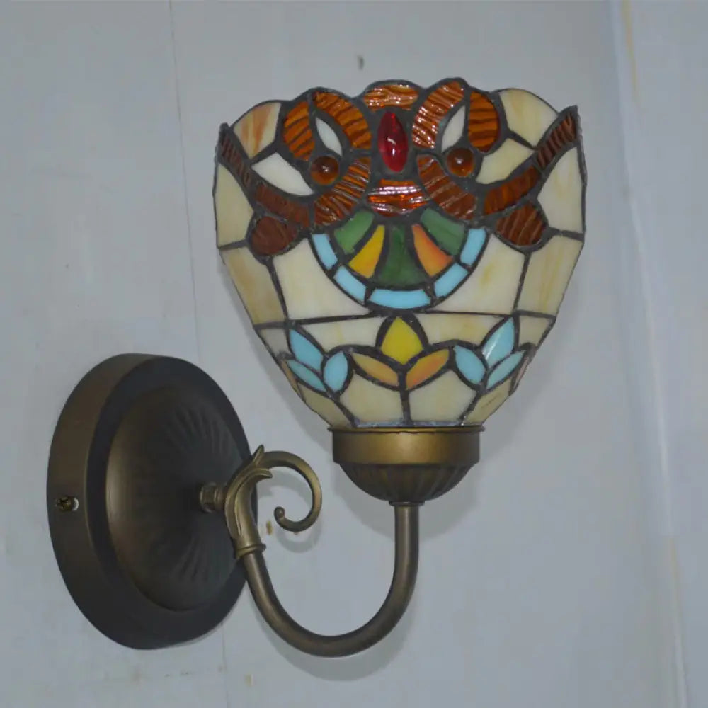 Victorian Hand Cut Glass Brass Wall Sconce - Elegant Dining Room Wall Light -  - DINIBLO 