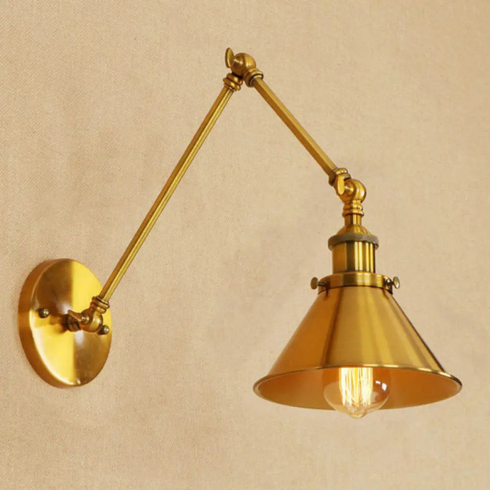 Vintage Conical Reading Wall Lamp with Flexible Swing Arm -  - DINIBLO 