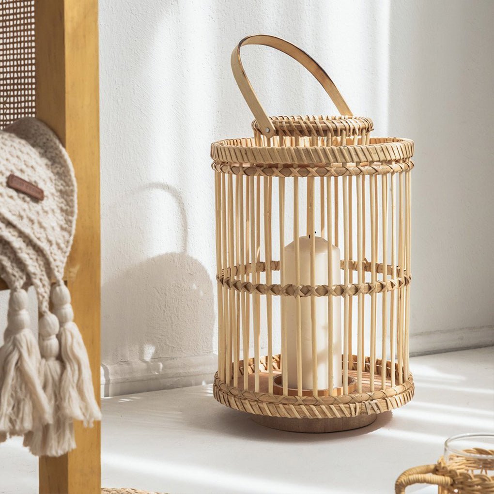 Wicker Candle Lantern - Home Decor > Candle holders & Lanterns > Lanterns - DINIBLO 